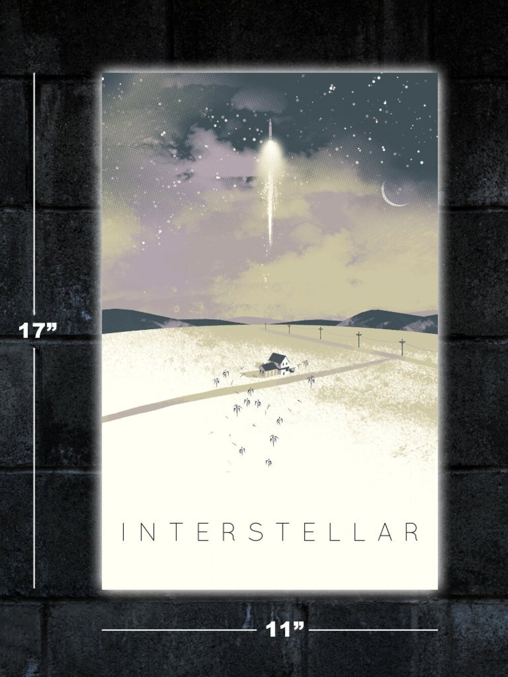 Interstellar movie psoter - 11x17 wall art print scifi space christopher nolan
